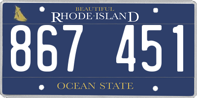 RI license plate 867451