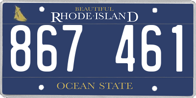 RI license plate 867461