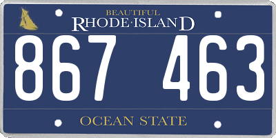RI license plate 867463