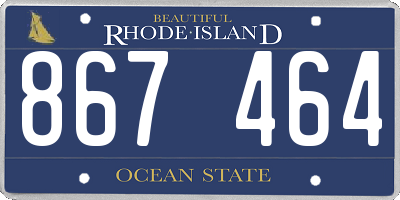 RI license plate 867464
