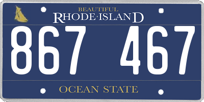 RI license plate 867467