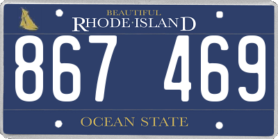 RI license plate 867469