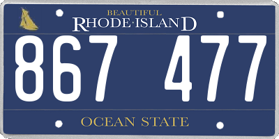 RI license plate 867477
