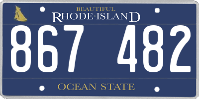 RI license plate 867482