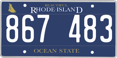 RI license plate 867483