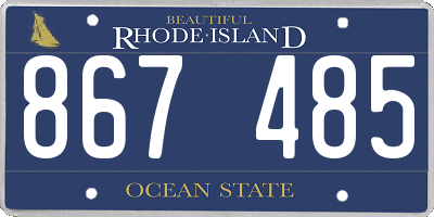RI license plate 867485