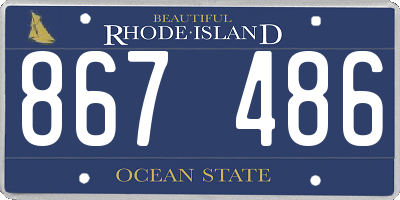 RI license plate 867486