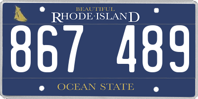 RI license plate 867489