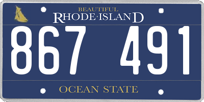 RI license plate 867491