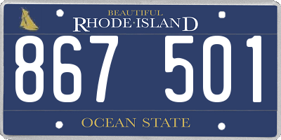 RI license plate 867501