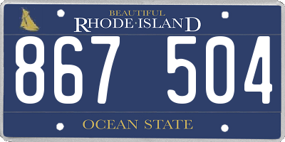 RI license plate 867504