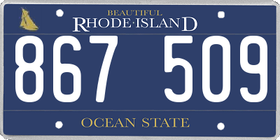 RI license plate 867509