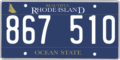 RI license plate 867510