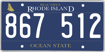 RI license plate 867512