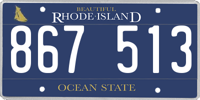 RI license plate 867513