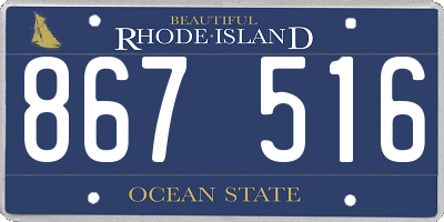 RI license plate 867516