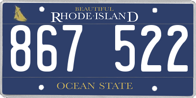 RI license plate 867522