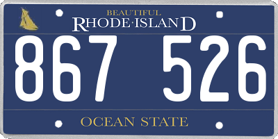 RI license plate 867526