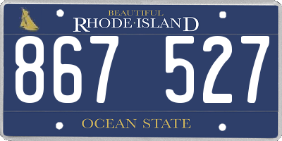 RI license plate 867527
