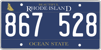 RI license plate 867528