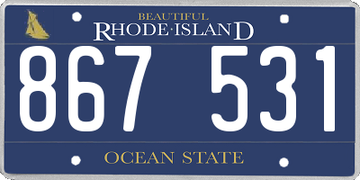 RI license plate 867531