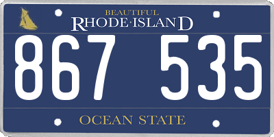 RI license plate 867535