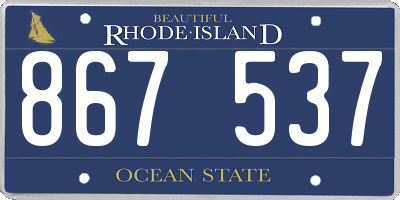 RI license plate 867537