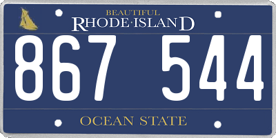 RI license plate 867544