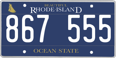 RI license plate 867555