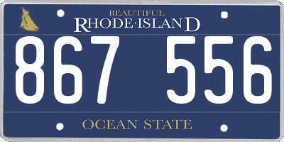 RI license plate 867556