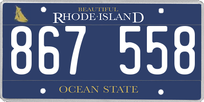 RI license plate 867558