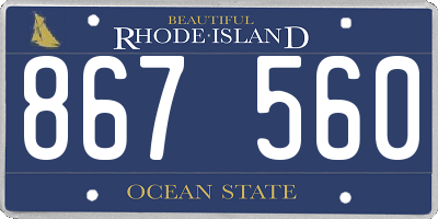 RI license plate 867560