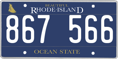 RI license plate 867566