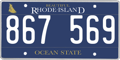 RI license plate 867569