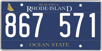 RI license plate 867571