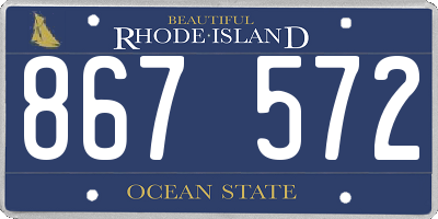 RI license plate 867572