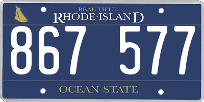 RI license plate 867577