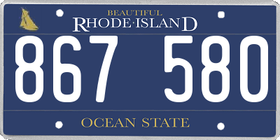 RI license plate 867580