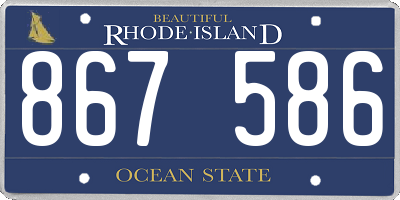 RI license plate 867586