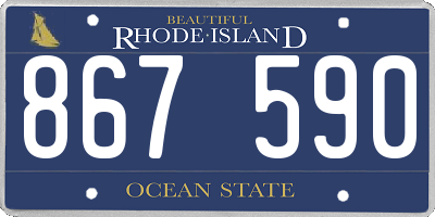 RI license plate 867590