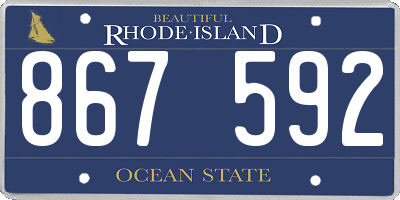 RI license plate 867592