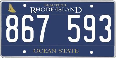 RI license plate 867593