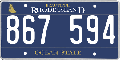 RI license plate 867594