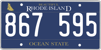 RI license plate 867595