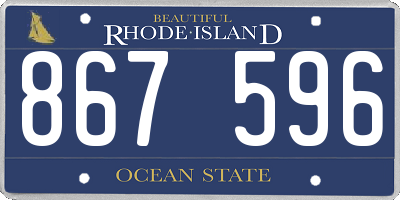 RI license plate 867596
