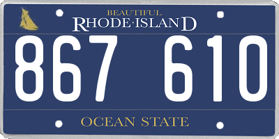 RI license plate 867610