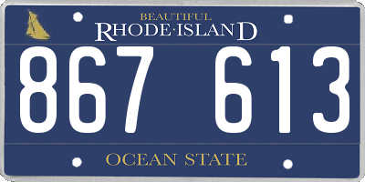 RI license plate 867613