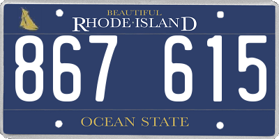 RI license plate 867615