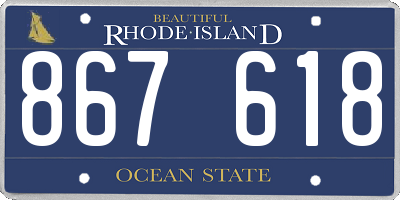 RI license plate 867618