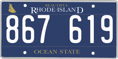 RI license plate 867619